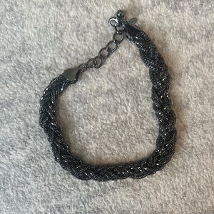 Elegant Black Braided Necklace